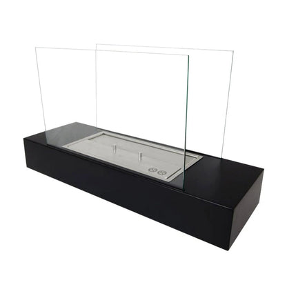 Oklahoma Bioethanol Fireplace - Black and Steel