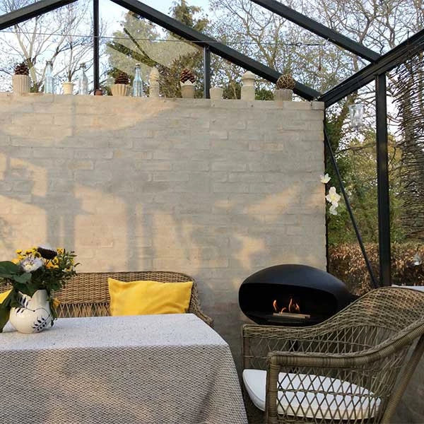 Cocoon Pedestal - Black with Steel Base