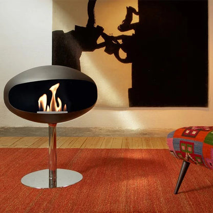 Cocoon Pedestal - Black with Steel Base