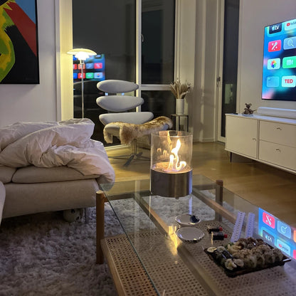 Kennington Tabletop Bioethanol Fireplace - Steel Round