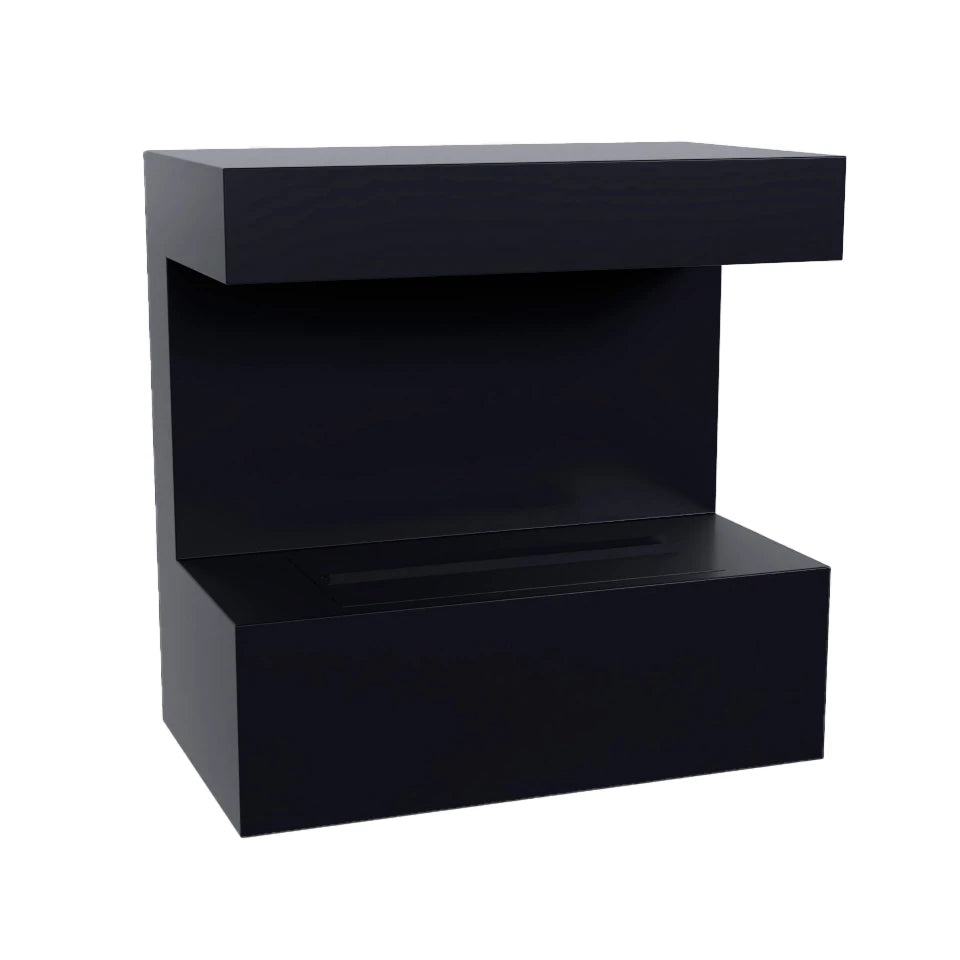 Late - Wall-Mounted Water Vapour Fireplace - Black