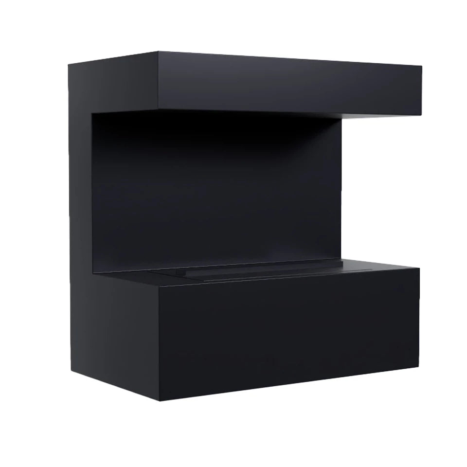 Late - Wall-Mounted Water Vapour Fireplace - Black