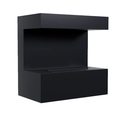 Late - Wall-Mounted Water Vapour Fireplace - Black