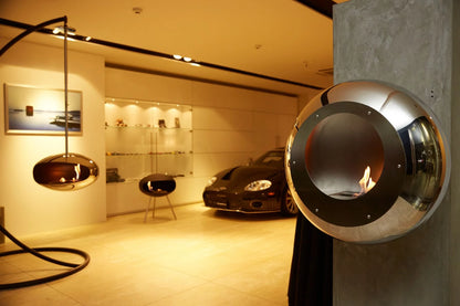 Cocoon Vellum - Wall Mounted Bioethanol Fireplace - Steel