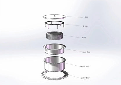 5 Litre Outdoor Round Burner Insert