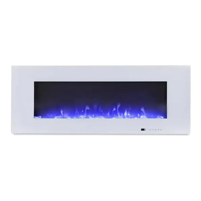 Azurite Wall-Mounted Electric Fireplace - 127 cm - White