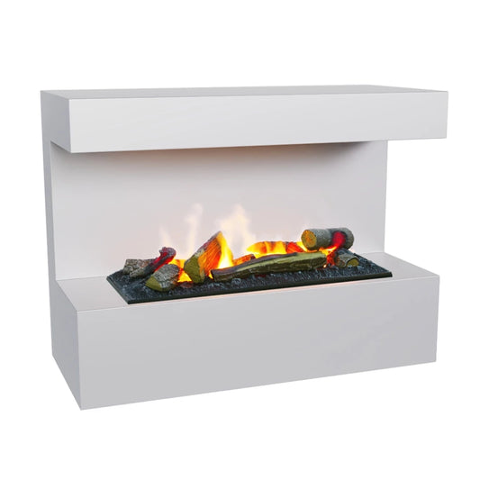 Steinsdal - Wall-mounted Water Vapour Fireplace in White