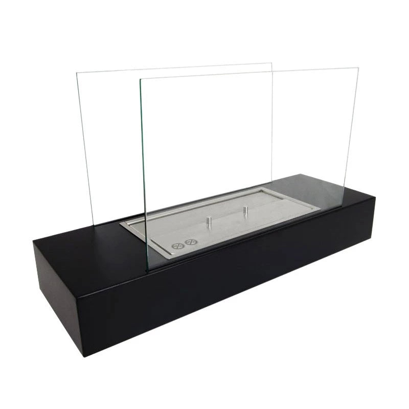 Oklahoma Bioethanol Fireplace - Black and Steel