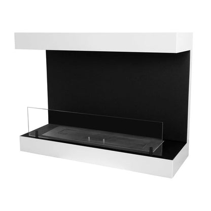 Dakota - Wall Mounted Bioethanol Fireplace - White