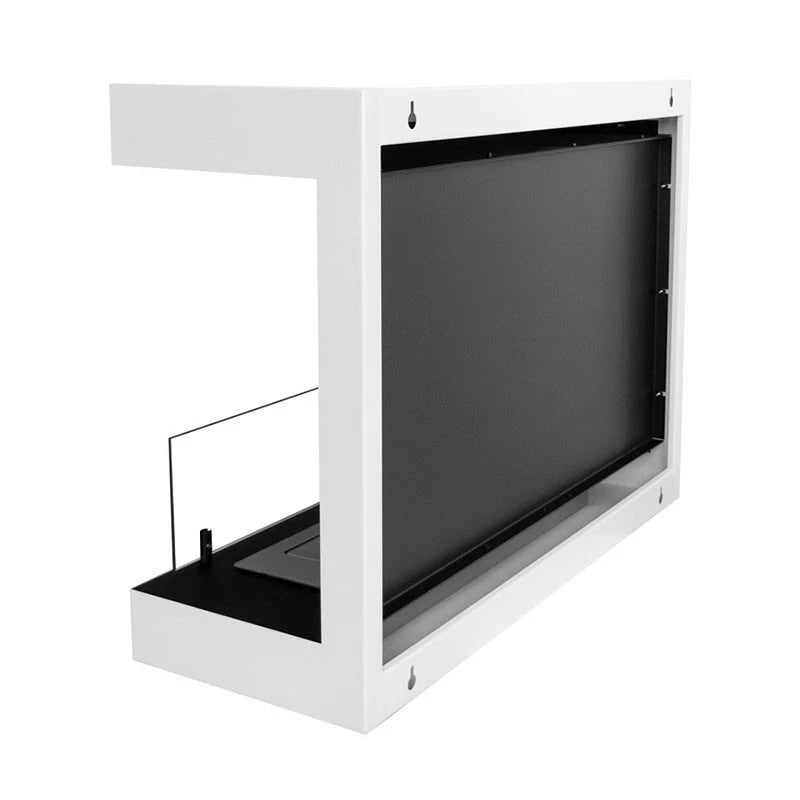 Dakota - Wall Mounted Bioethanol Fireplace - White