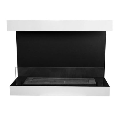 Dakota - Wall Mounted Bioethanol Fireplace - White