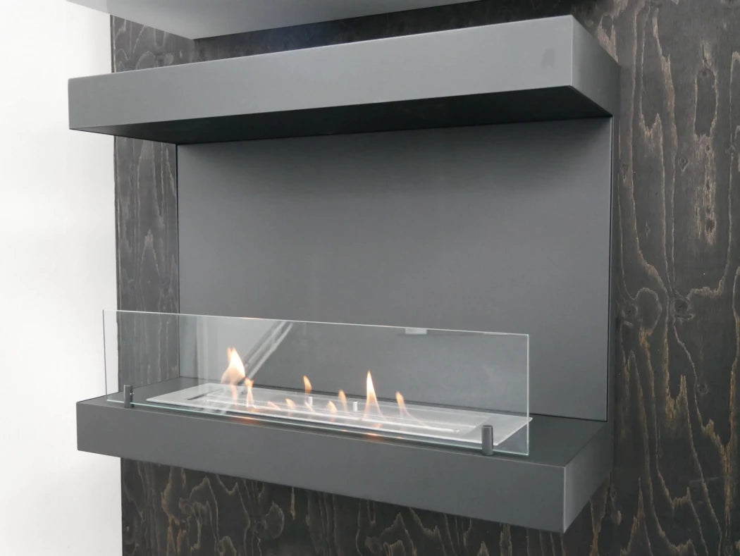 Dakota - Wall Mounted Bioethanol Fireplace - Black