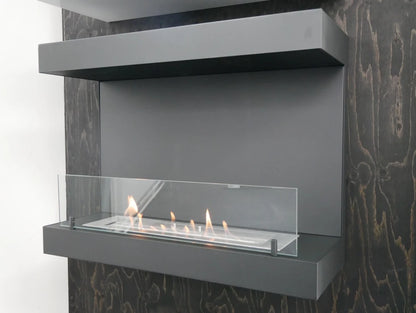 Dakota - Wall Mounted Bioethanol Fireplace - Black