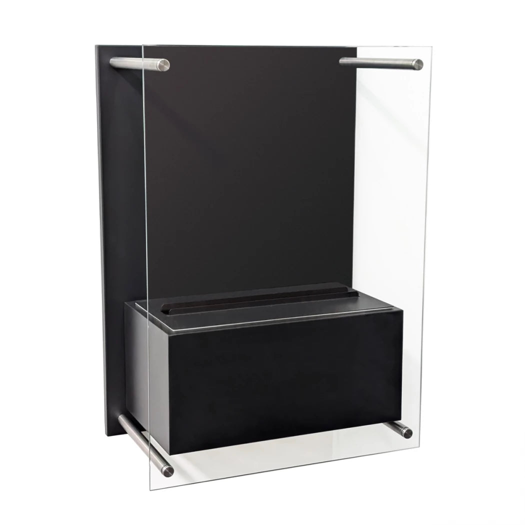 Yosemite - Wall-Mounted Water Vapour Fireplace - Black